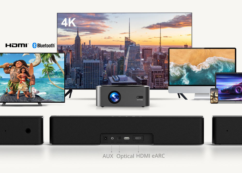 Reproduktorová sada Ultimea Poseidon D60 Soundbar se subwooferem, Dolby Atmos 5.1, nastavitelná úroveň prostorového zvuku, více režimů