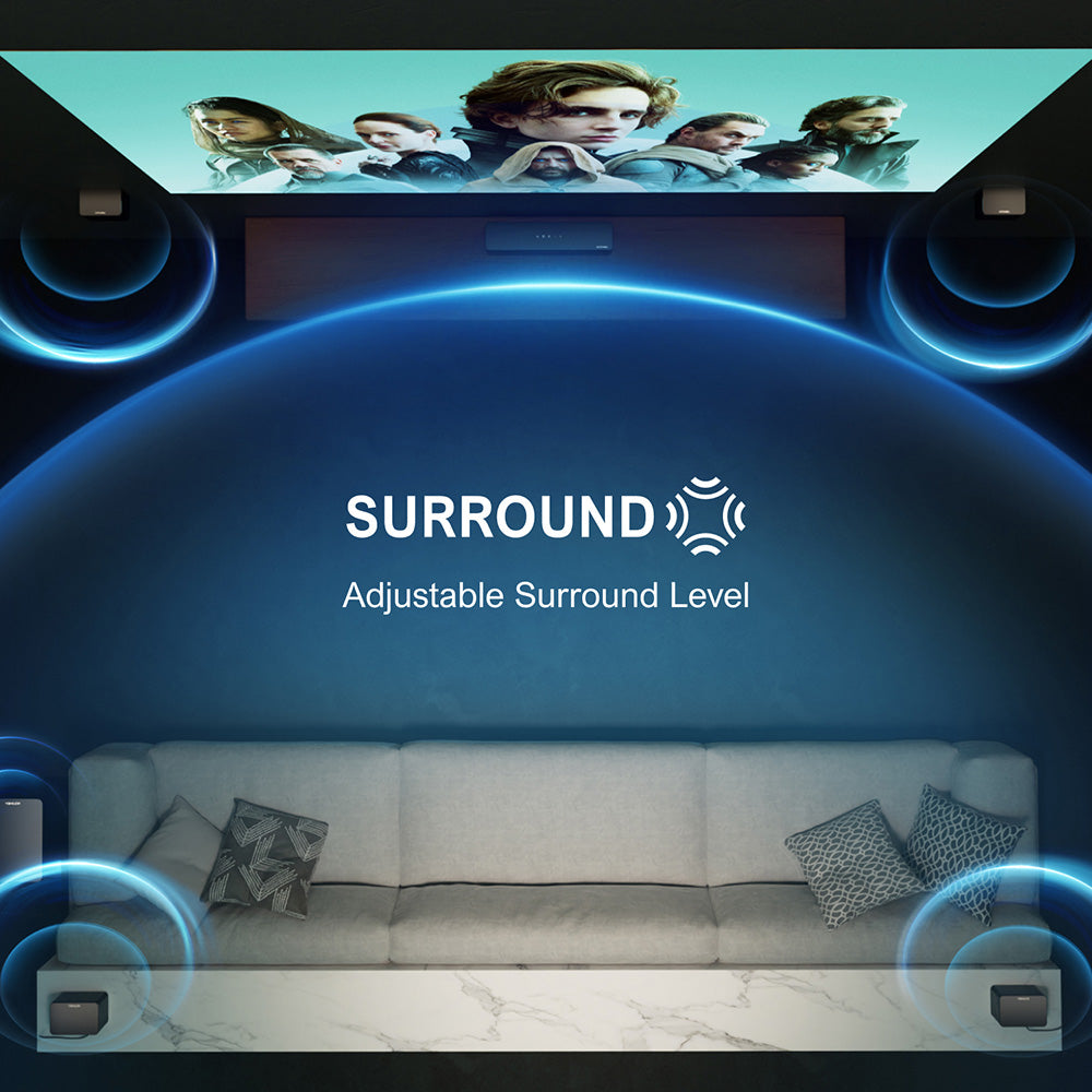 Ultimea Poseidon D70 Soundbar, sada reproduktorů se subwooferem, 7.1 kanálů, 10pásmový ekvalizér, 121 přednastavených ekvalizérů