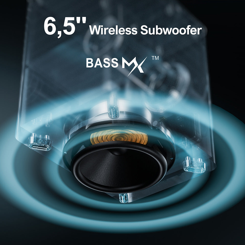 Ultimea Poseidon D70 Soundbar, sada reproduktorů se subwooferem, 7.1 kanálů, 10pásmový ekvalizér, 121 přednastavených ekvalizérů