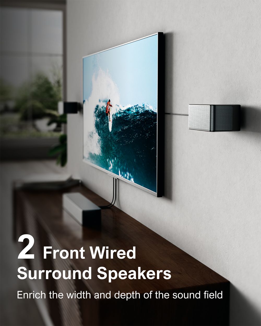 ULTIMEA Poseidon D80 7.1kanálový soundbar se subwooferem, Dolby Atmos, špičkový výkon 460 W, ovládání přes aplikaci, 10pásmový ekvalizér, 121 přednastavených ekvalizérů, Bluetooth 5.3