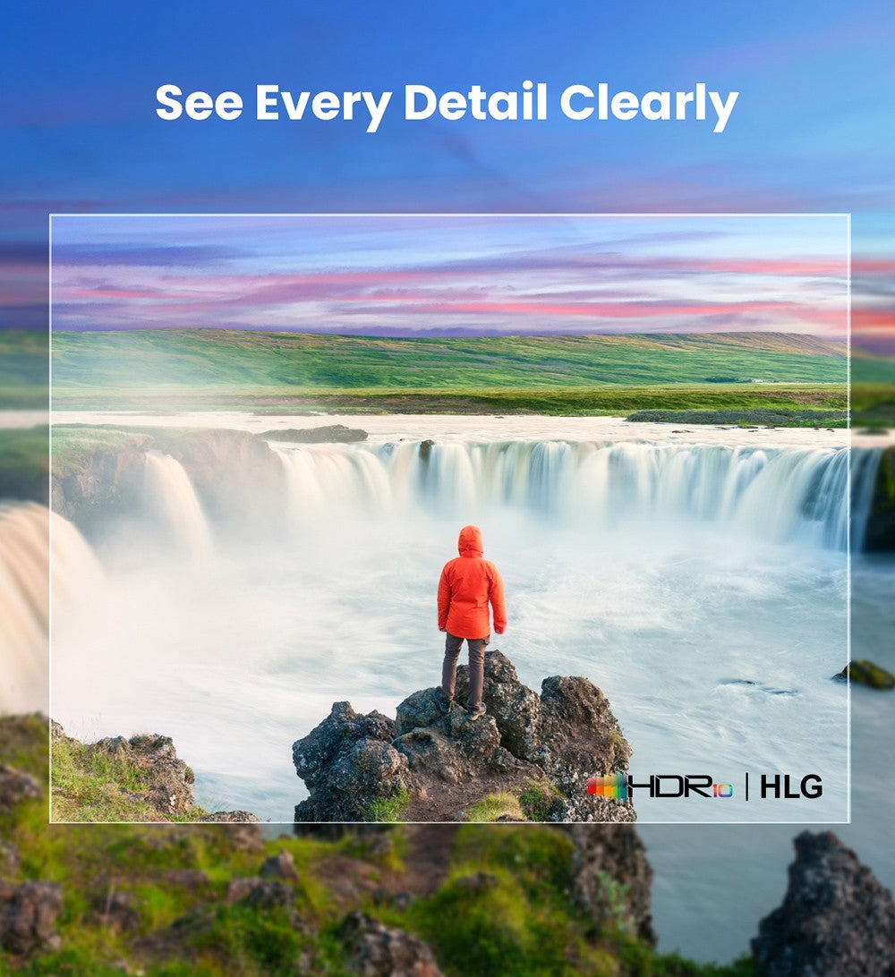 Projektor Ultimea Poseidon E40, 1000 ANSI lumenů, 4K dekódování, nativní rozlišení 1080p, Dolby Audio, 2 x 10W reproduktory, WiFi 6, Bluetooth 5.3