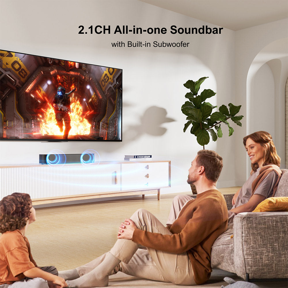 Soundbar Ultimea Solo B30 Pro, 2.1 kanálový, vestavěný 3'' subwoofer, špičkový výkon 120 W, 10pásmový ekvalizér, 121 přednastavených ekvalizérů, Bluetooth 5.3, ovládání aplikací