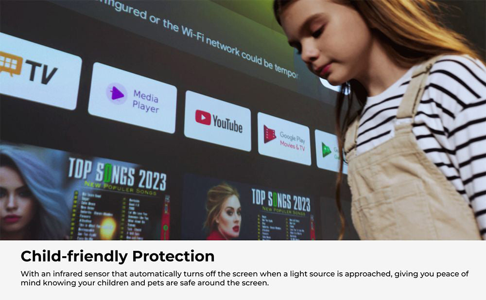 Laserový televizor Ultimea Thor T60, 4000 ANSI, Dolby Atmos a Dolby Vision, nativní rozlišení 4K, HDR 10, kontrast 4000:1, 8bodová kalibrace, Android TV 11 – zástrčka EU