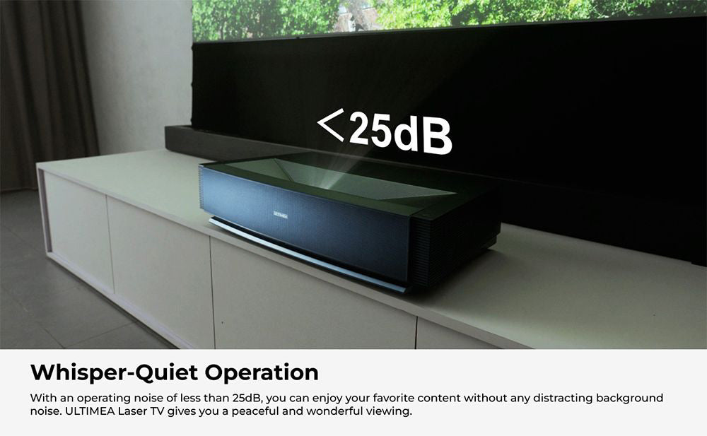 Laserový televizor Ultimea Thor T60, 4000 ANSI, Dolby Atmos a Dolby Vision, nativní rozlišení 4K, HDR 10, kontrast 4000:1, 8bodová kalibrace, Android TV 11 – zástrčka EU