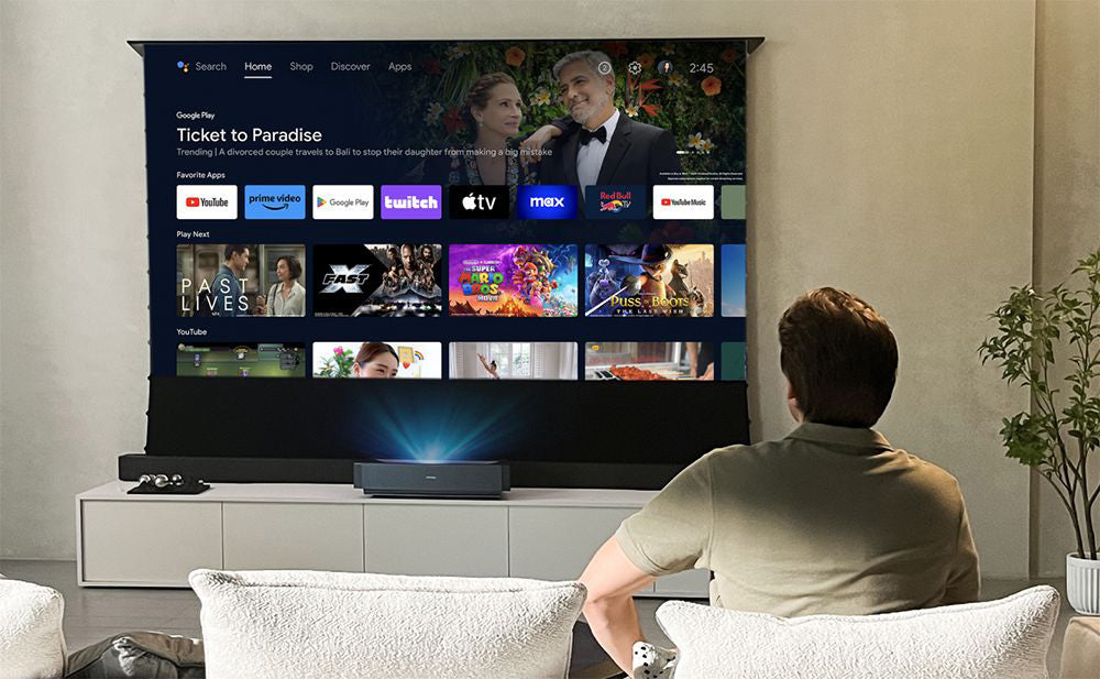 Laserový televizor Ultimea Thor T60, 4000 ANSI, Dolby Atmos a Dolby Vision, nativní rozlišení 4K, HDR 10, kontrast 4000:1, 8bodová kalibrace, Android TV 11 – zástrčka EU