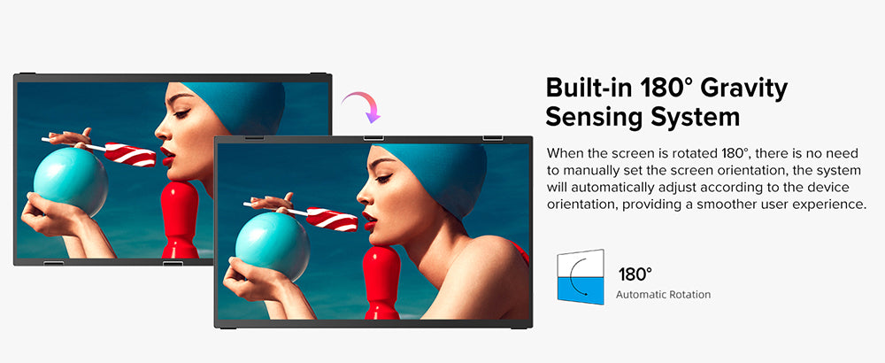 Přenosný skládací monitor UPERFECT Delta 15,6 palce s dvojitou obrazovkou, rozlišení 1920*1080 FHD IPS, obnovovací frekvence 60 Hz, kontrastní poměr 1000:1, 360° skládací, vestavěný reproduktor, vestavěný stojan a možnost montáže VESA, 2* plně funkční porty typu C, 2* mini HDMI – zástrčka EU