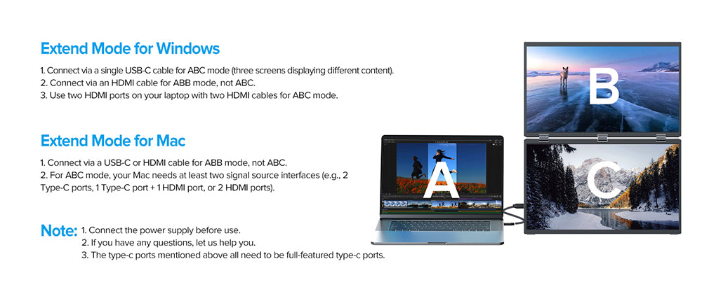 PERFECT Delta Max 18,5palcový přenosný monitor s dvojitou obrazovkou, IPS obrazovka 1920*1080, obnovovací frekvence 100 Hz, 100% sRGB, vestavěný reproduktor, bez ovladače, skládací o 360°, nastavitelný stojan a montáž VESA, prodlužovač obrazovky pro notebook, PC, telefon, herní konzoli - zástrčka EU