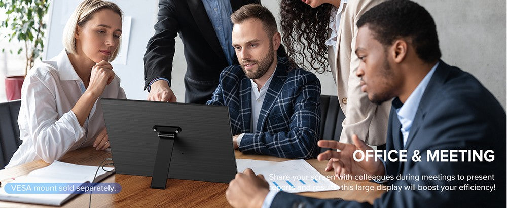 Přenosný herní monitor UPERFECT K118 18'', obnovovací frekvence 144 Hz, rozlišení 2560x1600 QHD IPS, kontrastní poměr 1000:1, FreeSync, HDR, 100% DCI-P3, vestavěný reproduktor, doba odezvy 9 ms, nízká hladina modrého světla, držák VESA, 1* Mini HDMI, 1* Type-C, 1* audio jack – zástrčka EU