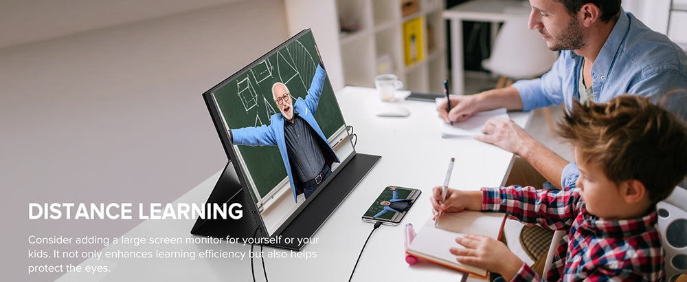 Přenosný herní monitor UPERFECT K118 18'', obnovovací frekvence 144 Hz, rozlišení 2560x1600 QHD IPS, kontrastní poměr 1000:1, FreeSync, HDR, 100% DCI-P3, vestavěný reproduktor, doba odezvy 9 ms, nízká hladina modrého světla, držák VESA, 1* Mini HDMI, 1* Type-C, 1* audio jack – zástrčka EU