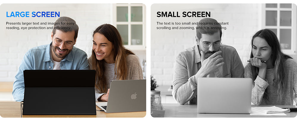 Přenosný herní monitor UPERFECT K118 18'', obnovovací frekvence 144 Hz, rozlišení 2560x1600 QHD IPS, kontrastní poměr 1000:1, FreeSync, HDR, 100% DCI-P3, vestavěný reproduktor, doba odezvy 9 ms, nízká hladina modrého světla, držák VESA, 1* Mini HDMI, 1* Type-C, 1* audio jack – zástrčka EU