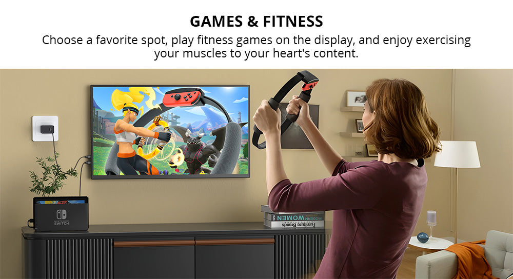 PERFECT UMax22 22palcový přenosný monitor, obnovovací frekvence 60 Hz, IPS obrazovka 2560*1440, 100% sRGB, FreeSync, vestavěné reproduktory, bez ovladačů, HDR, nízká hladina modrého světla, 180° nastavitelný stojan, 2*USB-C, 1*Mini HDMI, 1*Micro USB-B OTG, 1*Audio Jack - EU zástrčka