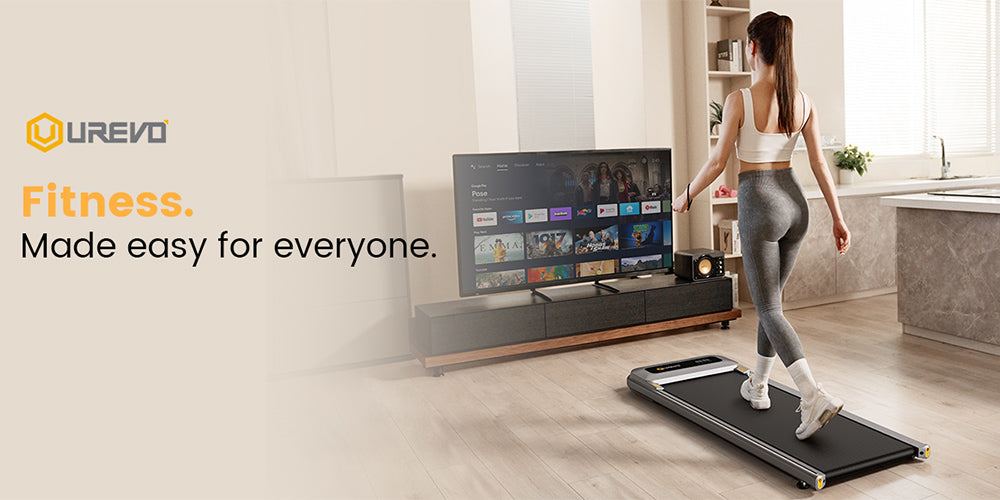 Běžecký pás Urevo U1 pod stůl, běžecká plocha 42x125 cm, motor 2,25 HP, maximální nosnost 120 kg, LED displej, pro domácnost