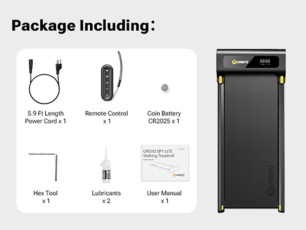 Běžecký pás UREVO URTM022 Spacewalk 1 Lite, maximální rychlost 1–6 km/h, běžecká plocha 102,4*40 cm, maximální nosnost 120 kg, dálkové ovládání