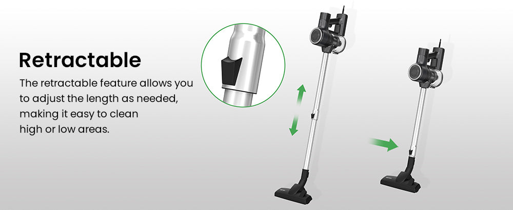 Vysavač Vactidy C6 s kabelem, výkonný sací výkon 18 kPa, nádoba na prach 800 ml, 7m kabel, motor 600 W, HEPA filtr, ochrana proti přehřátí/opaření