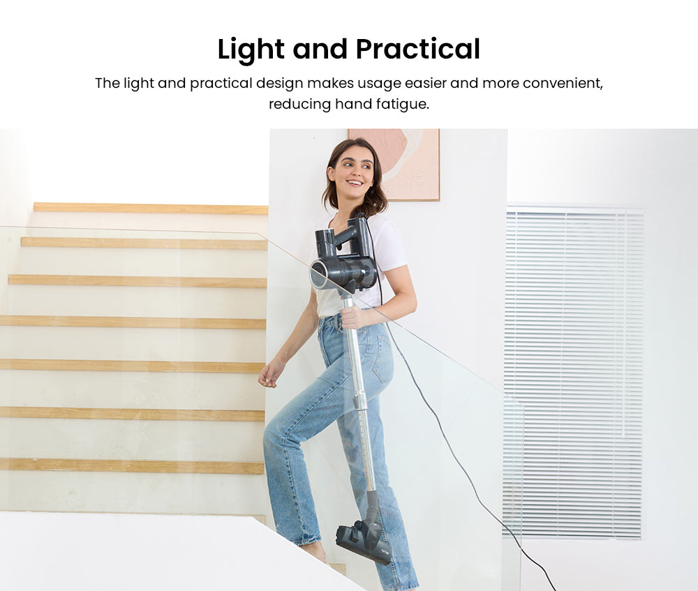 Vysavač Vactidy C6 s kabelem, výkonný sací výkon 18 kPa, nádoba na prach 800 ml, 7m kabel, motor 600 W, HEPA filtr, ochrana proti přehřátí/opaření