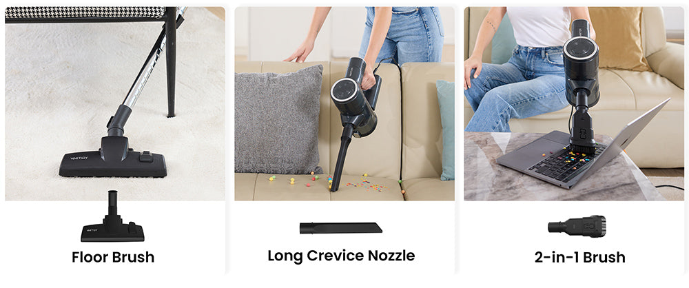 Vysavač Vactidy C6 s kabelem, výkonný sací výkon 18 kPa, nádoba na prach 800 ml, 7m kabel, motor 600 W, HEPA filtr, ochrana proti přehřátí/opaření