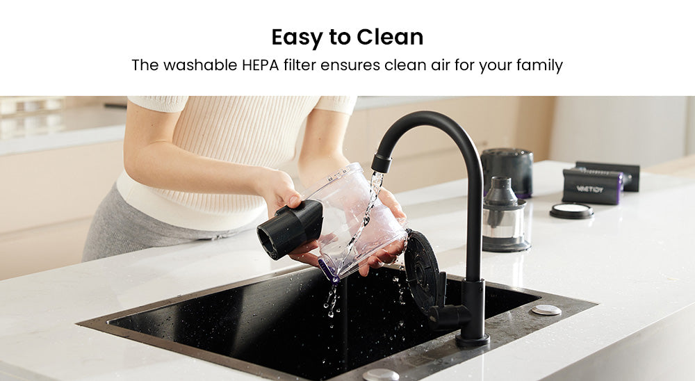 Bezdrátový vysavač Vactidy V8 Pro, výkonný sací tlak 25 kPa, cyklónový filtrační systém, nádobka na prach o objemu 500 ml, dotykový LED displej, otočná kartáčová hlava o 180°, doba provozu 35 minut, samostatně stojící konstrukce