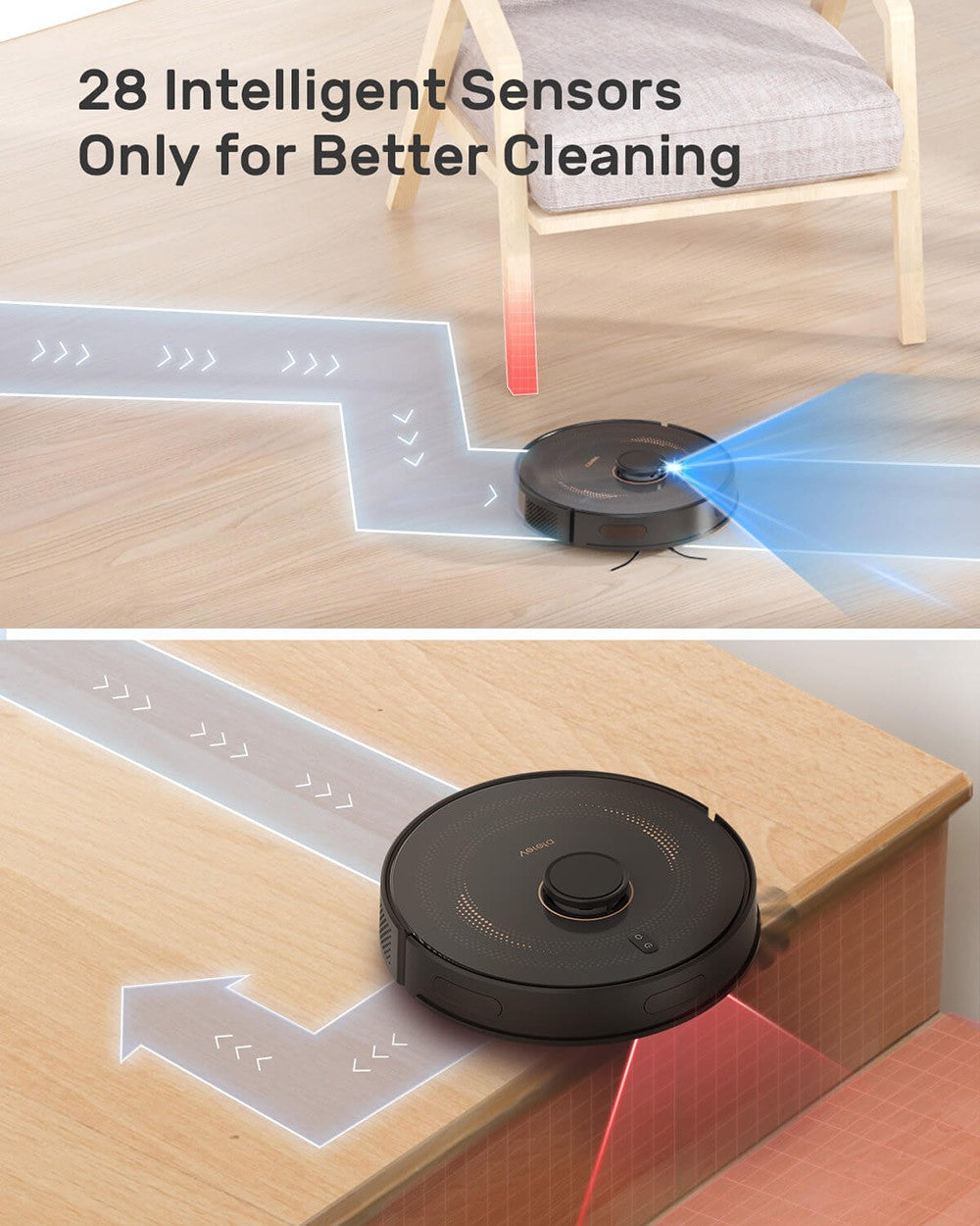 Robotický vysavač Verefa L11 Pro, samovyprazdňování, sací tlak 3000 Pa, navigace LiDAR, sáček na prach 4 l, max. doba provozu 270 minut, 70 dní úklidu bez použití rukou, ovládání aplikací / hlasové ovládání