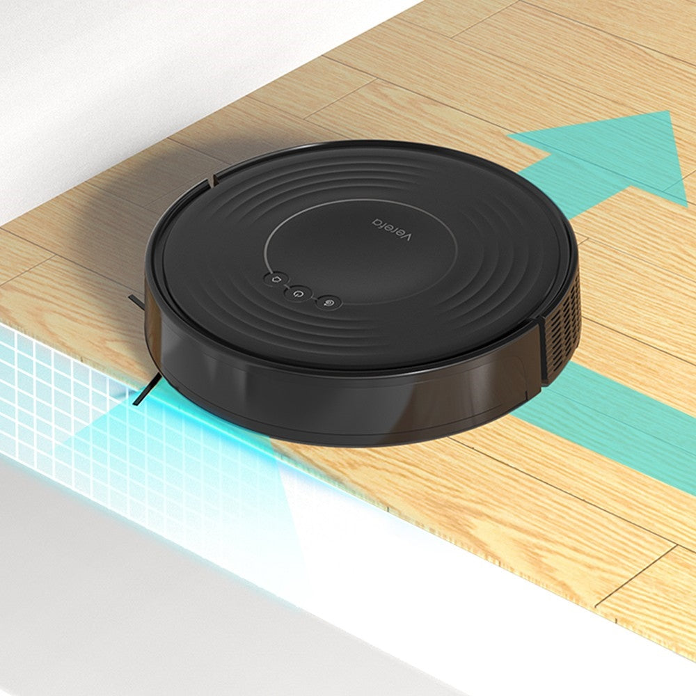 Robotický vysavač Verefa V60m Lite, maximální sací výkon 2700 Pa, vysávání a vytírání 2 v 1, nádoba na prach 250 ml, max. doba provozu 150 minut, ovládání aplikací/hlasem - černý