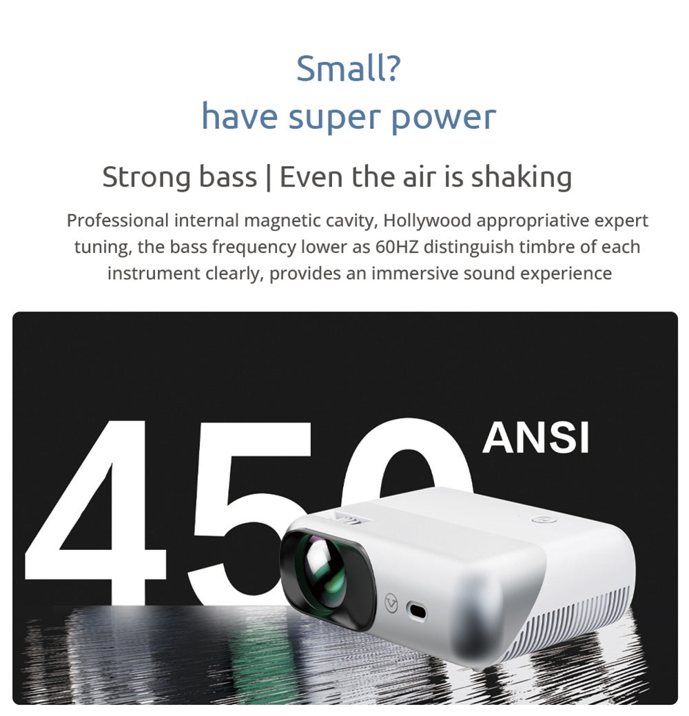 VIVIBRIGHT D1000 LCD projektor 70W LED 450ANSI 4K HD 1080P 2.4G/5G WiFi Bluetooth 4.0