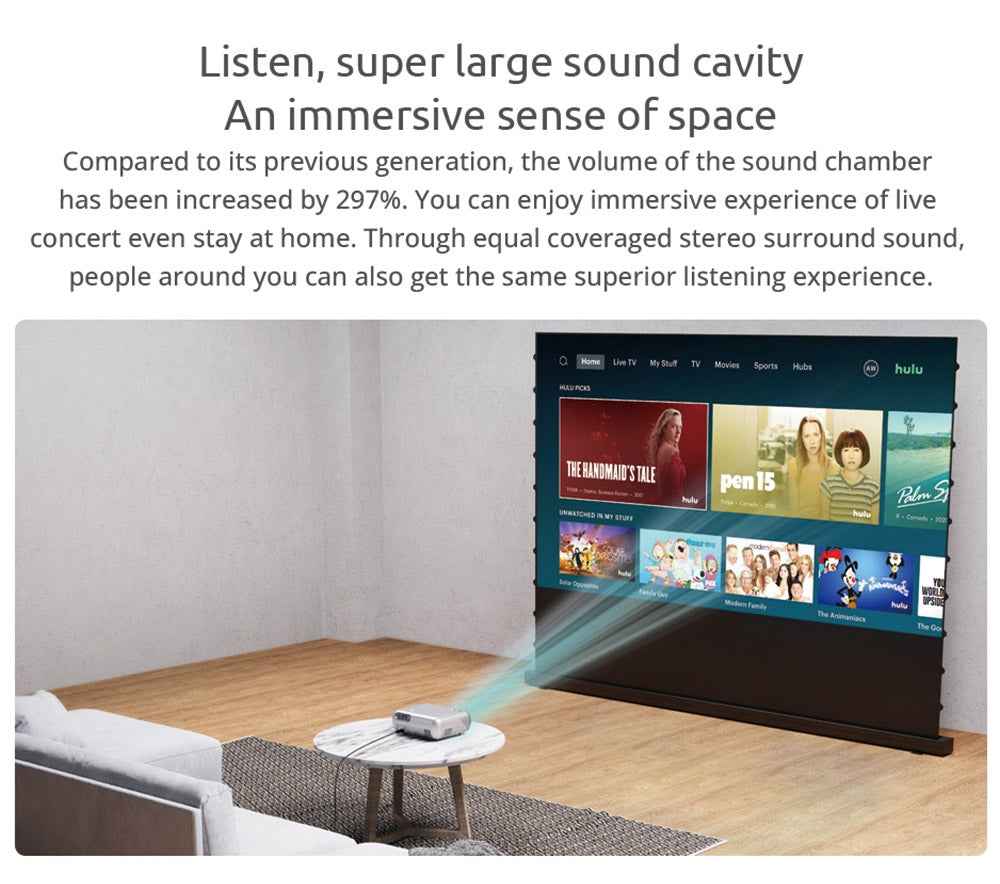 VIVIBRIGHT D1000 LCD projektor 70W LED 450ANSI 4K HD 1080P 2.4G/5G WiFi Bluetooth 4.0