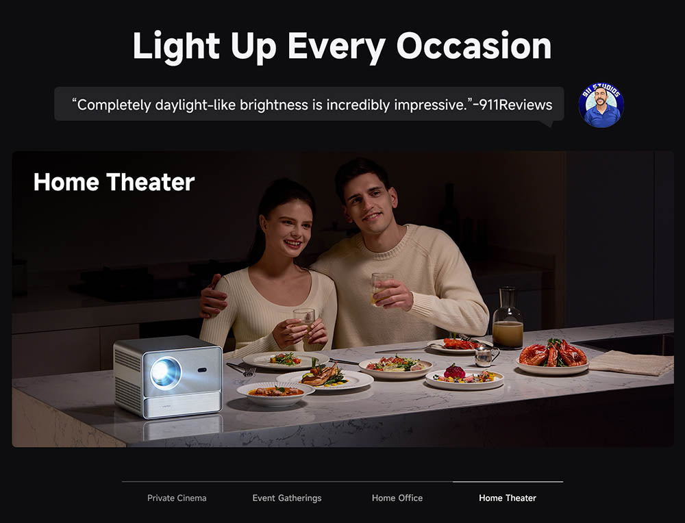 [Netflix 1080P] Projektor WANBO DaVinci 1 Pro, Android 11, 600 ANSI lumenů, HDR 10, 5G WiFi Bluetooth, automatické ostření/automatická korekce lichoběžníkového zkreslení/automatické přizpůsobení obrazu/vyhýbání se překážkám, předinstalované YouTube/Disney/Prime Video