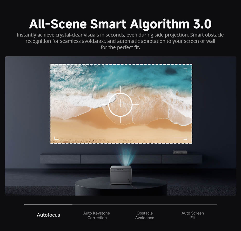 [Netflix 1080P] Projektor WANBO DaVinci 1 Pro, Android 11, 600 ANSI lumenů, HDR 10, 5G WiFi Bluetooth, automatické ostření/automatická korekce lichoběžníkového zkreslení/automatické přizpůsobení obrazu/vyhýbání se překážkám, předinstalované YouTube/Disney/Prime Video