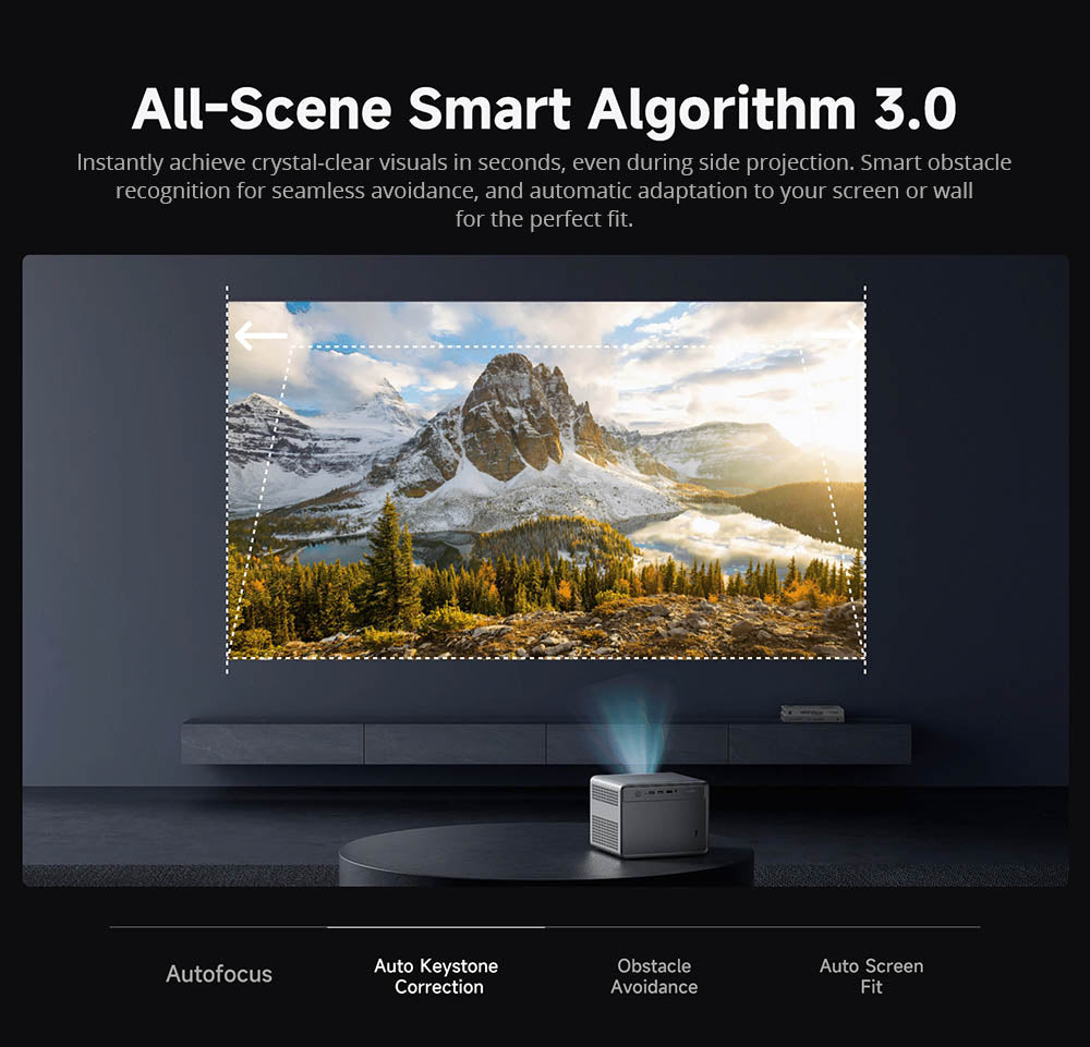 [Netflix 1080P] Projektor WANBO DaVinci 1 Pro, Android 11, 600 ANSI lumenů, HDR 10, 5G WiFi Bluetooth, automatické ostření/automatická korekce lichoběžníkového zkreslení/automatické přizpůsobení obrazu/vyhýbání se překážkám, předinstalované YouTube/Disney/Prime Video