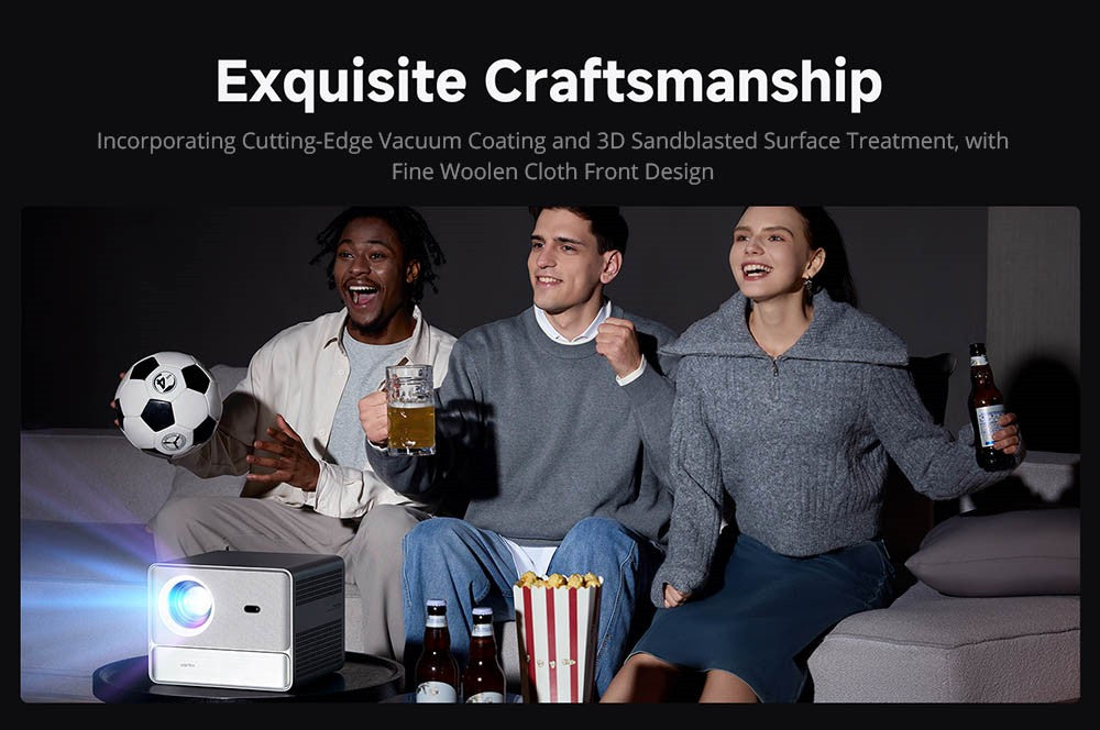 [Netflix 1080P] Projektor WANBO DaVinci 1 Pro, Android 11, 600 ANSI lumenů, HDR 10, 5G WiFi Bluetooth, automatické ostření/automatická korekce lichoběžníkového zkreslení/automatické přizpůsobení obrazu/vyhýbání se překážkám, předinstalované YouTube/Disney/Prime Video