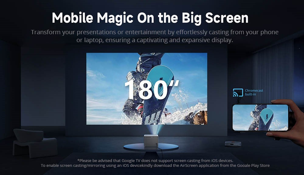 [Netflix 1080P] Projektor WANBO DaVinci 1 Pro, Android 11, 600 ANSI lumenů, HDR 10, 5G WiFi Bluetooth, automatické ostření/automatická korekce lichoběžníkového zkreslení/automatické přizpůsobení obrazu/vyhýbání se překážkám, předinstalované YouTube/Disney/Prime Video