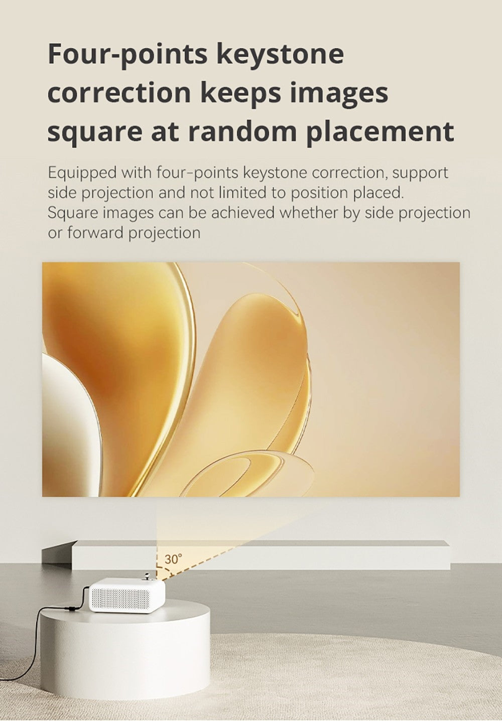 Projektor WANBO Mini Pro, Android 9.0, čtyřbodová korekce lichoběžníkového zkreslení - zástrčka EU