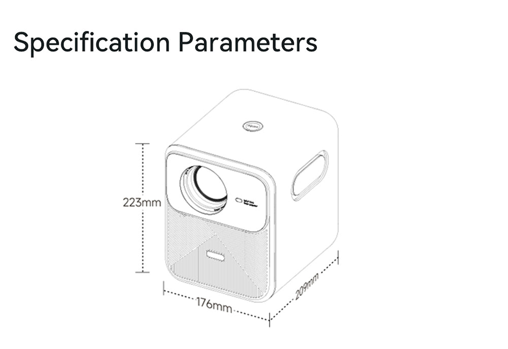 Wanbo Mozart 1 Pro LCD projektor, 900 ANSI, nativní rozlišení 1080P, Android TV 11, automatické ostření, vyhýbání se objektům - zástrčka EU