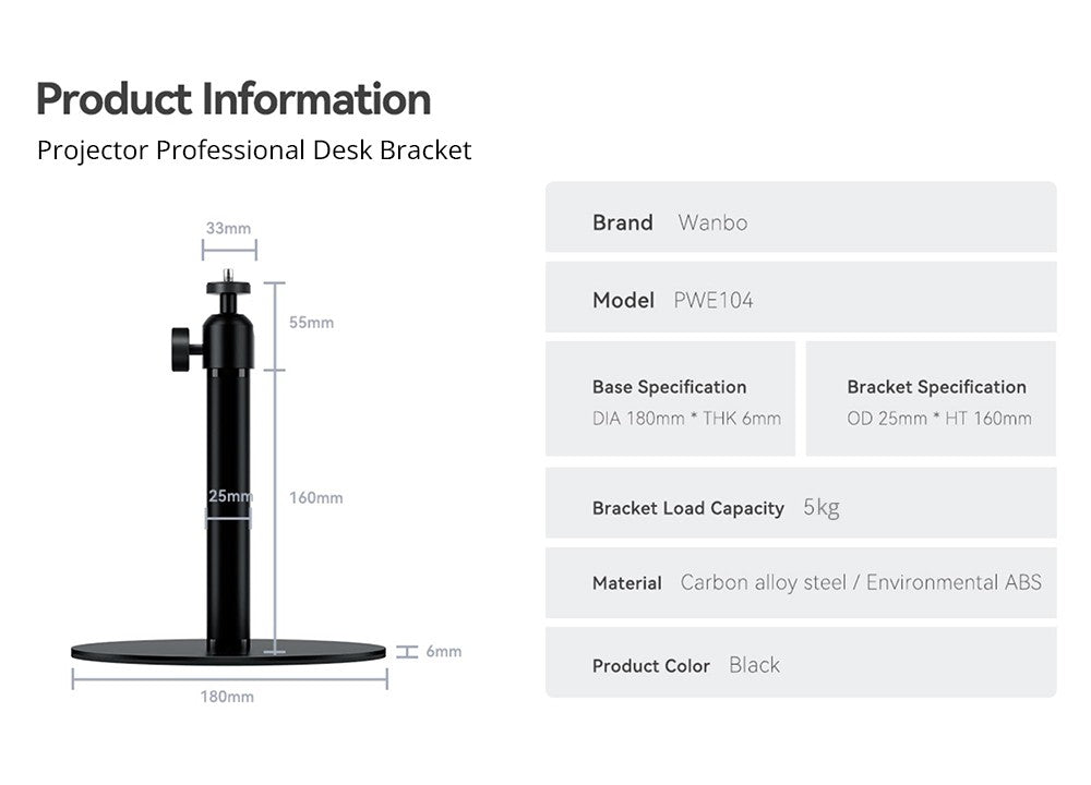 Stolní držák pro projektor Wanbo PWE104