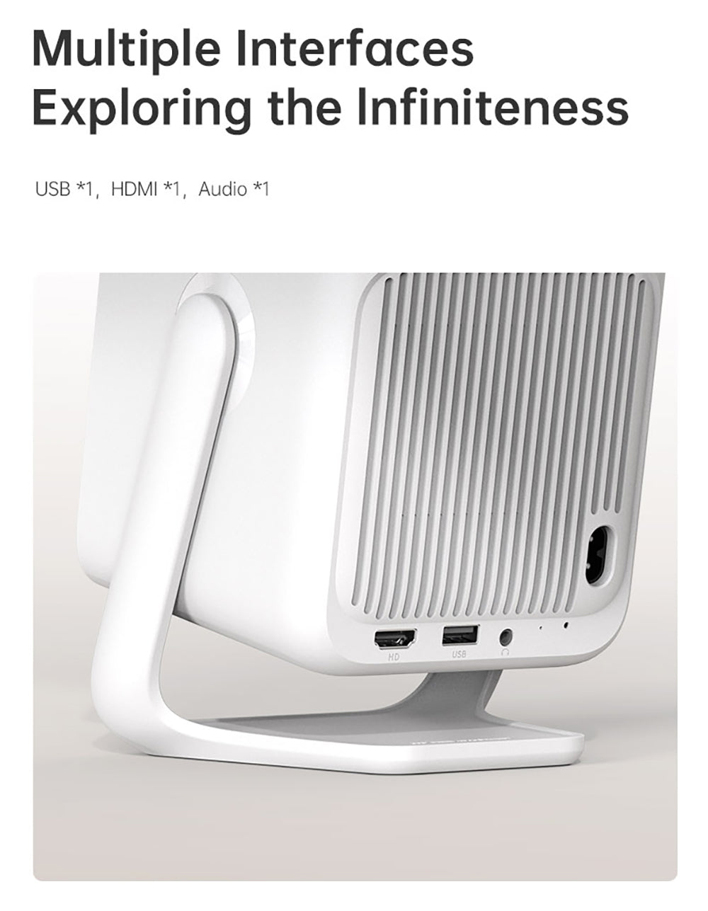 Projektor Wanbo T2 Ultra, Android TV 11, 500 ANSI, nativní rozlišení 1080p, otočný stojan o 120°, automatické ostření a korekce lichoběžníkového zkreslení, dvoupásmová WiFi, 2x5W reproduktor