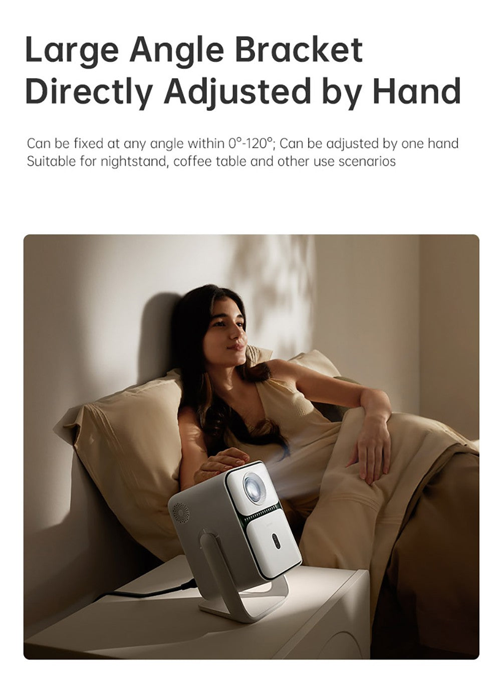 Projektor Wanbo T2 Ultra, Android TV 11, 500 ANSI, nativní rozlišení 1080p, otočný stojan o 120°, automatické ostření a korekce lichoběžníkového zkreslení, dvoupásmová WiFi, 2x5W reproduktor