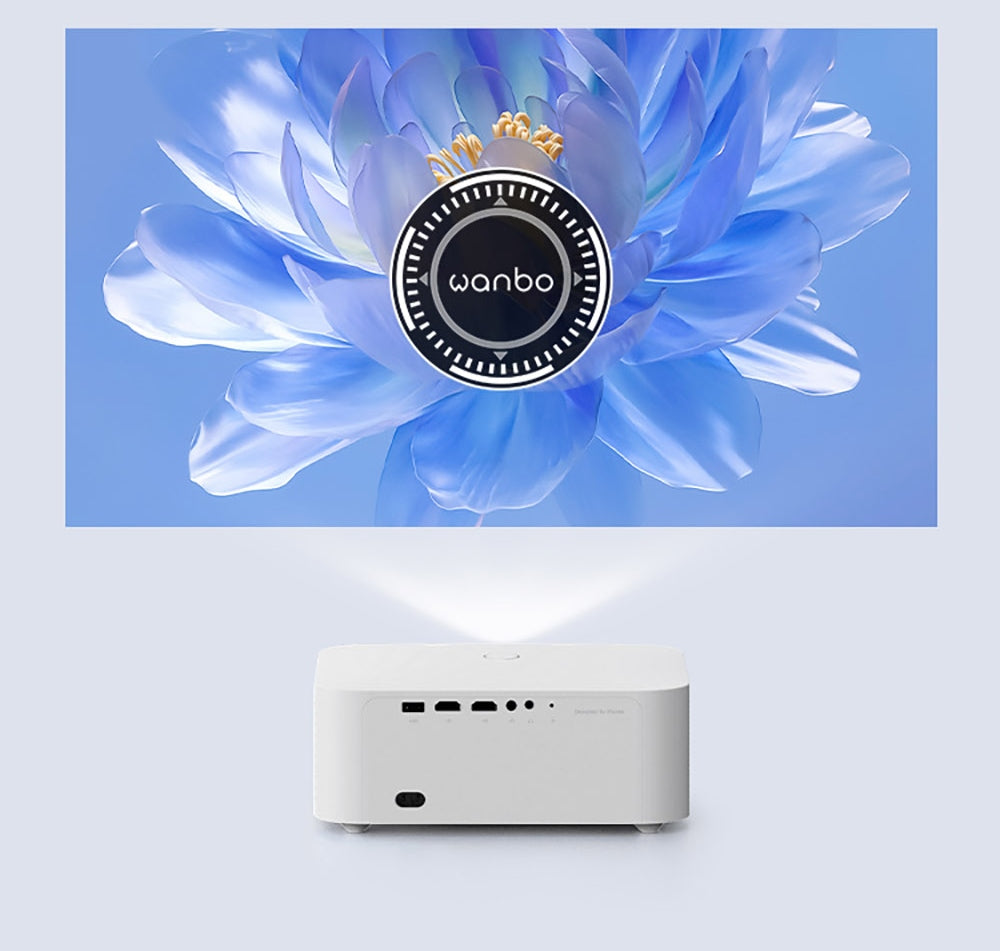 Projektor WANBO X2 Max, 1080P, Android 9.0, dvoupásmové Wi-Fi 6, Bluetooth 5.0, automatické ostření, čtyřsměrná korekce lichoběžníkového zkreslení
