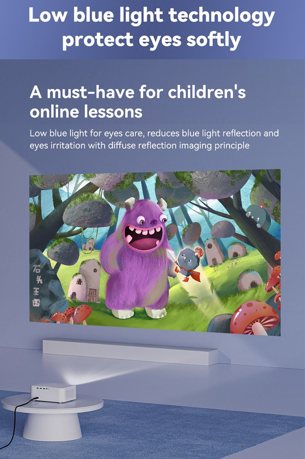 Projektor WANBO X2 Max, 1080P, Android 9.0, dvoupásmové Wi-Fi 6, Bluetooth 5.0, automatické ostření, čtyřsměrná korekce lichoběžníkového zkreslení