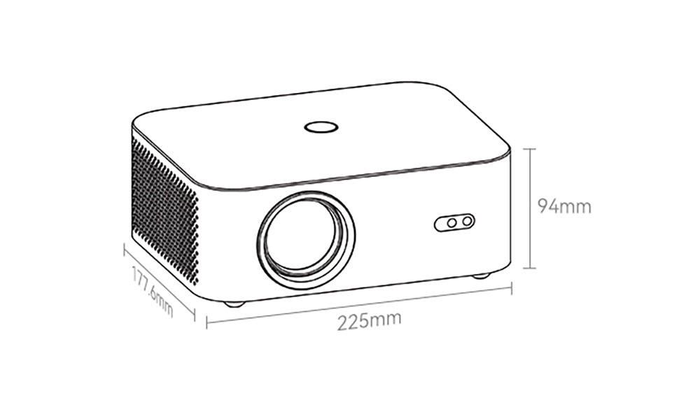 Projektor WANBO X2 Max, 1080P, Android 9.0, dvoupásmové Wi-Fi 6, Bluetooth 5.0, automatické ostření, čtyřsměrná korekce lichoběžníkového zkreslení