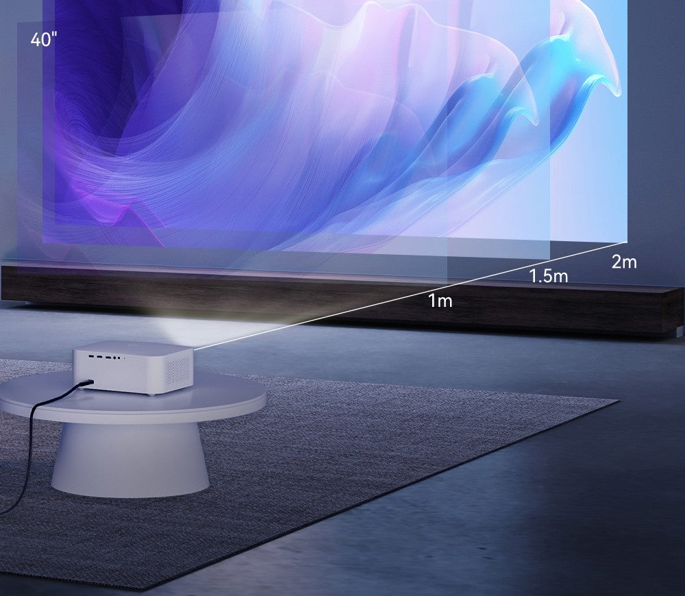 Projektor WANBO X2 Pro, dvoupásmový Wifi 6, Bluetooth 5.0, Android 9.0 - zástrčka EU