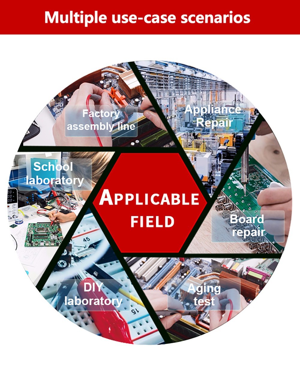 Programovatelný regulovaný stejnosměrný napájecí zdroj WANPTEK APS1203H, 120 V 3 A, funkce paměti, nastavení enkodéru, rychlé nabíjení přes USB, 4místný displej, nízké zvlnění, chladicí ventilátor - zástrčka pro Velkou Británii