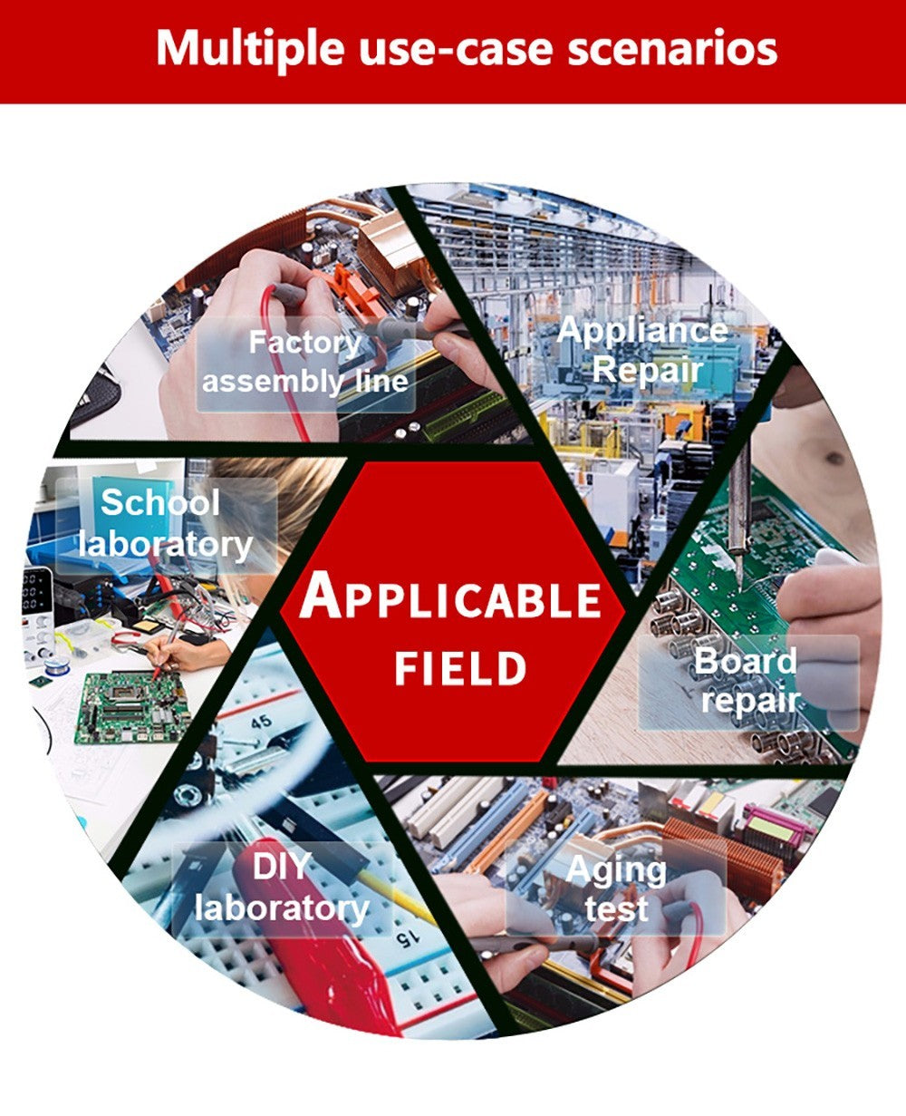 Programovatelný regulovaný stejnosměrný napájecí zdroj WANPTEK APS605H, 60V 5A, funkce paměti, nastavení enkodéru, rychlé nabíjení přes USB, 4místný displej, nízké zvlnění, chladicí ventilátor - zástrčka EU