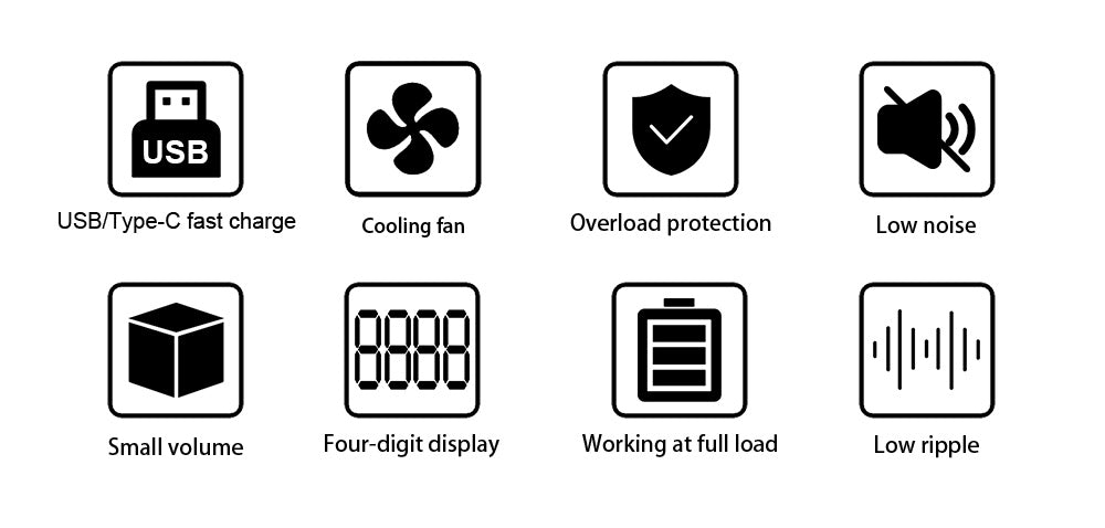 WANPTEK DPS3010U Tranzistorový nastavitelný regulovaný stejnosměrný napájecí zdroj, 30V 10A, nastavení enkodéru, rychlé nabíjení přes USB typu C, 4místný displej, nízké zvlnění, nízká hlučnost, chladicí ventilátor, černý - zástrčka pro Velkou Británii