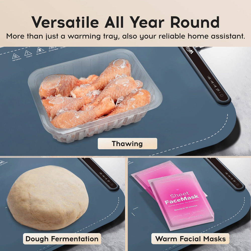 Elektrický ohřívací tác Willing BW614, výkon 250 W, 3 teplotní nastavení, snadné čištění s nanomateriálem, automatické vypnutí