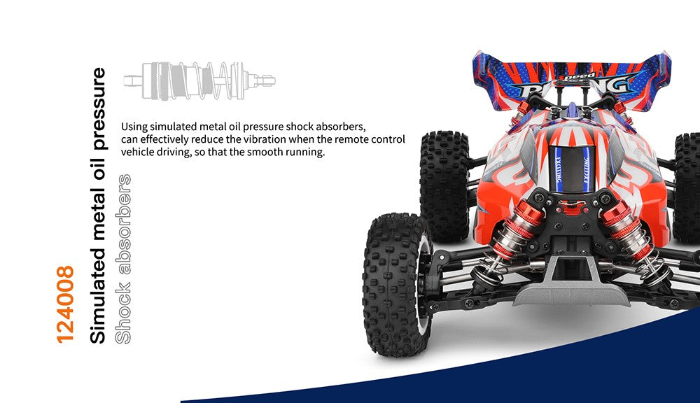 Wltoys 124008 RC závodní auto 60km/h 1300mAh - 2 baterie