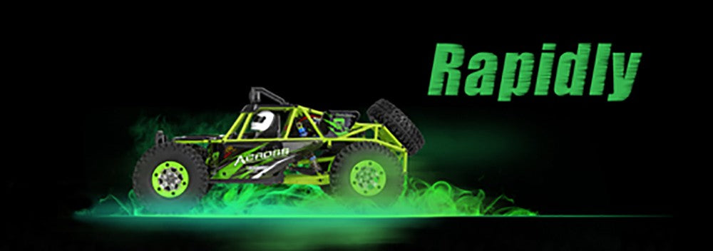 Wltoys 12427 RC auto v měřítku 1/12, terénní, kartáčový motor 540, maximální rychlost 50 km/h - 2 baterie