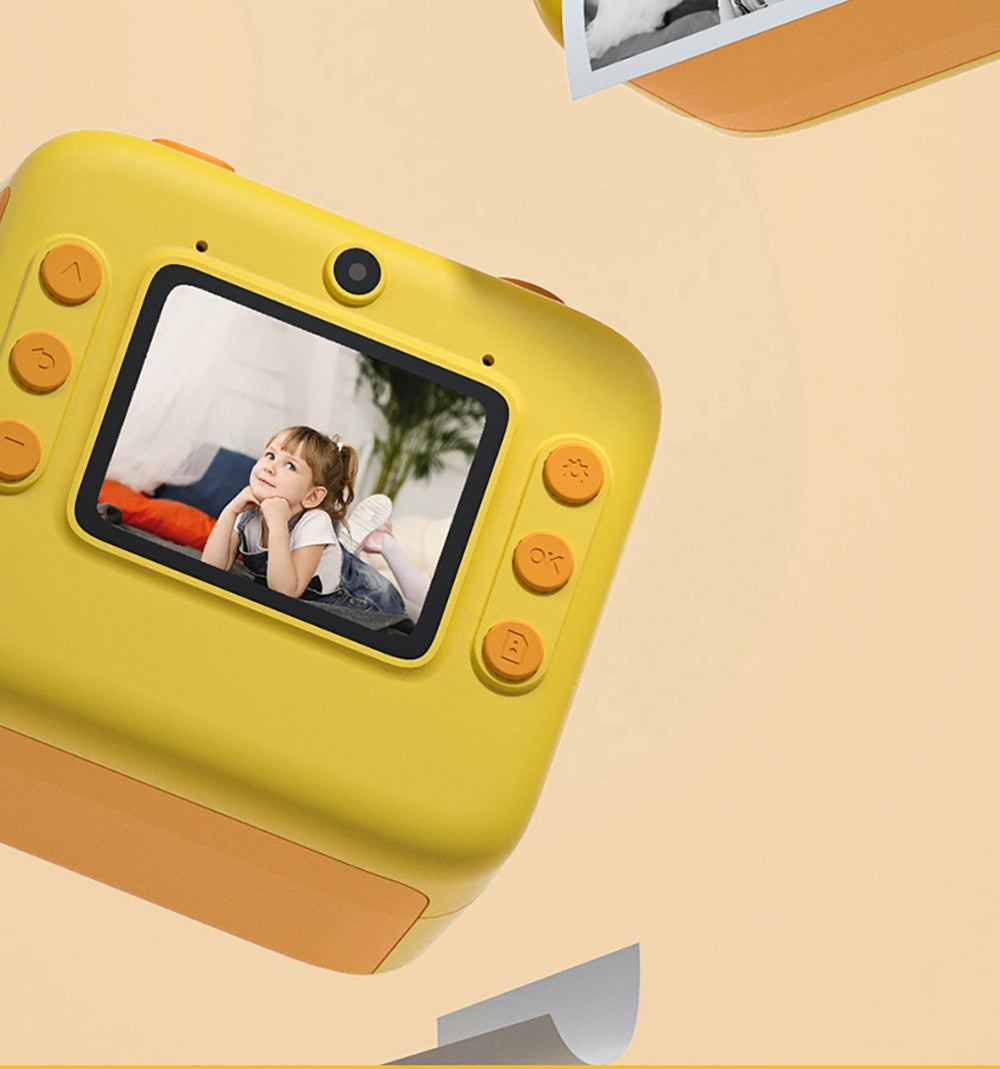 Dětský fotoaparát WOWKIDS K27 s okamžitým tiskem, 48MP přední a zadní duální fotoaparát, rozlišení 1080p, 4 filtry, 32GB TF karta, baterie 1400mAh - růžová
