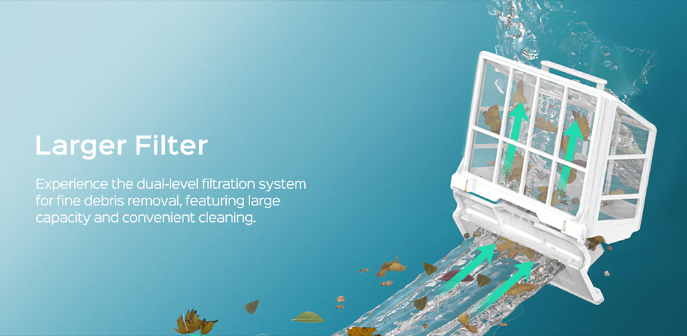 Bezdrátový robotický čistič bazénů WYBOT C1, doba provozu 150 minut, lezení po stěně, inteligentní plánování trasy, ovládání pomocí aplikace, pro bazény do 1615 čtverečních stop