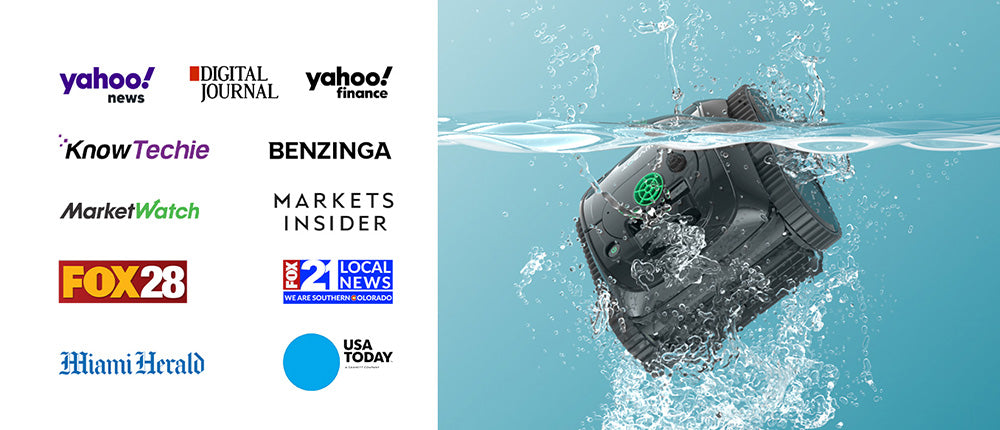 Bezdrátový robotický čistič bazénů WYBOT C1, doba provozu 150 minut, lezení po stěně, inteligentní plánování trasy, ovládání pomocí aplikace, pro bazény do 1615 čtverečních stop