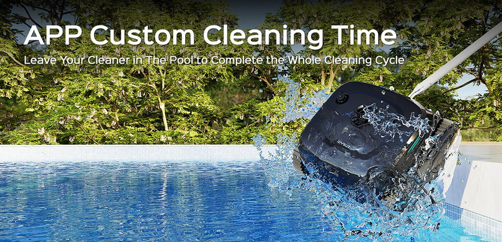 Bezdrátový robotický vysavač WYBOT C2, čištění stěn a vodní hladiny, dvojitá filtrace, pro zapuštěné bazény do 235 m², černozelený