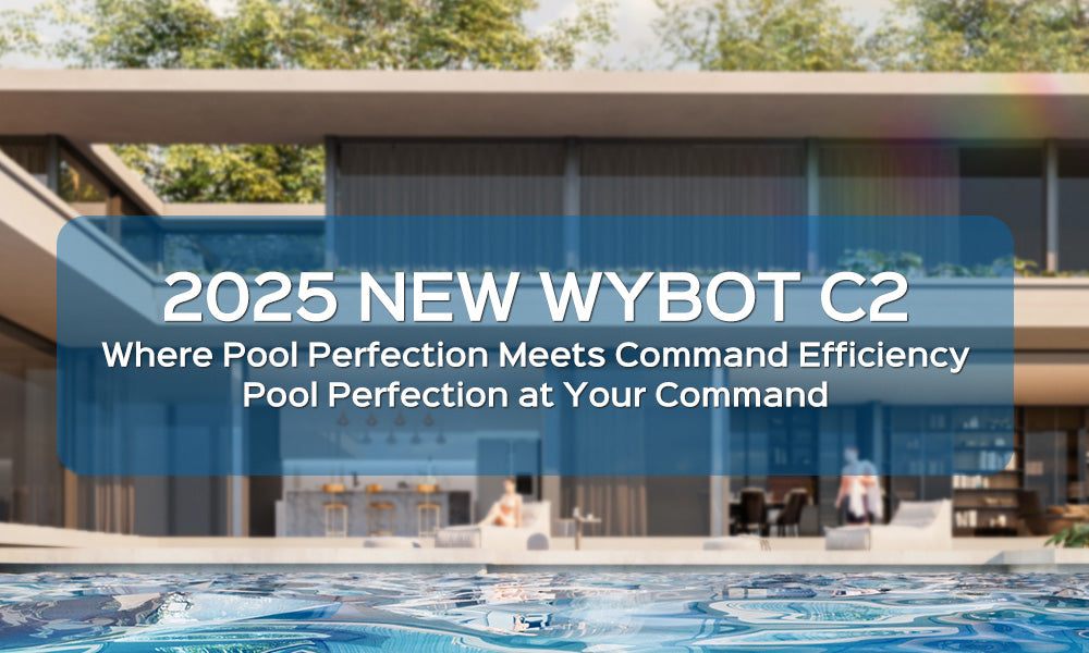 Bezdrátový robotický vysavač WYBOT C2, čištění stěn a vodní hladiny, dvojitá filtrace, pro zapuštěné bazény do 235 m², černozelený